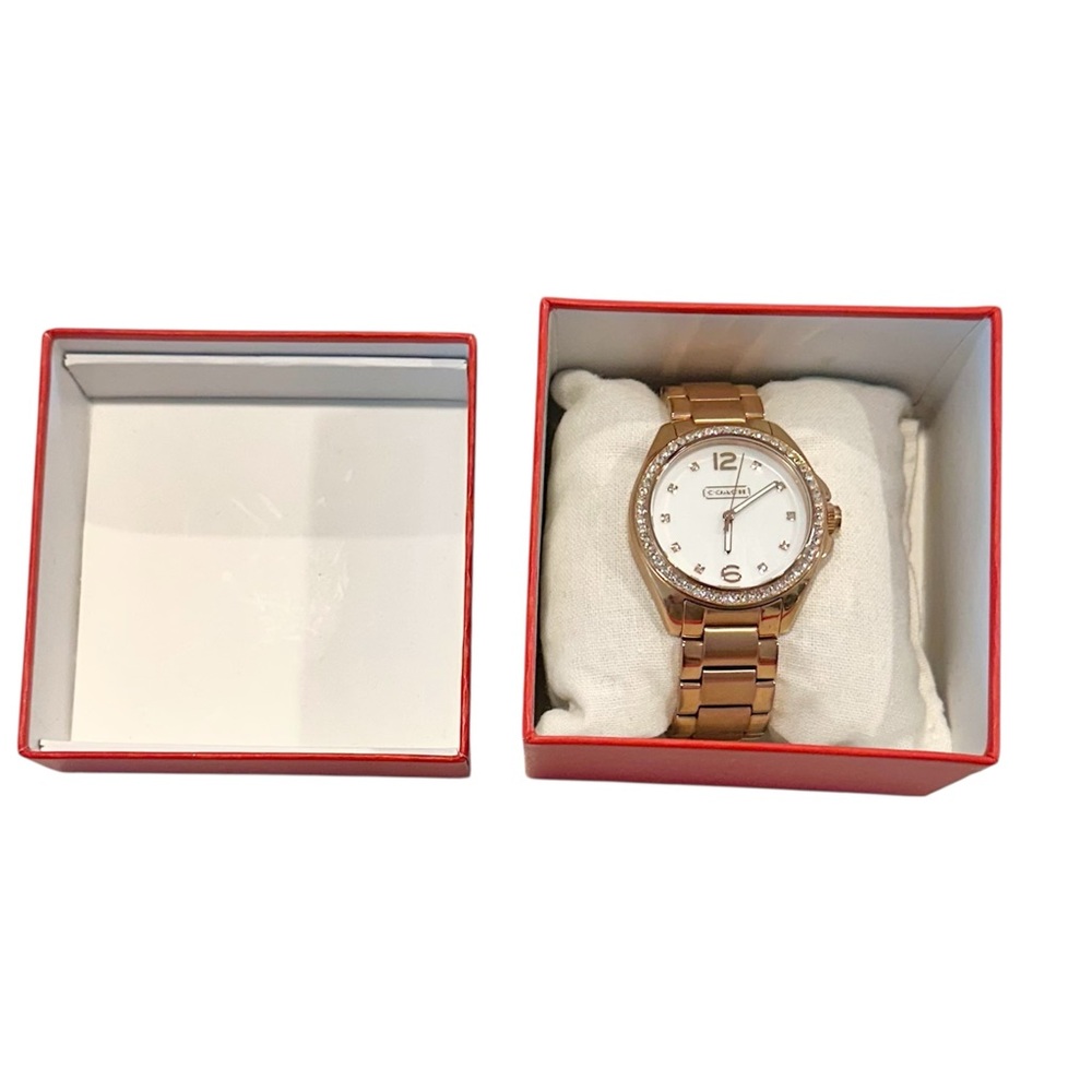 COACH Rose Gold Crystal Watch - Picture 3 of 8